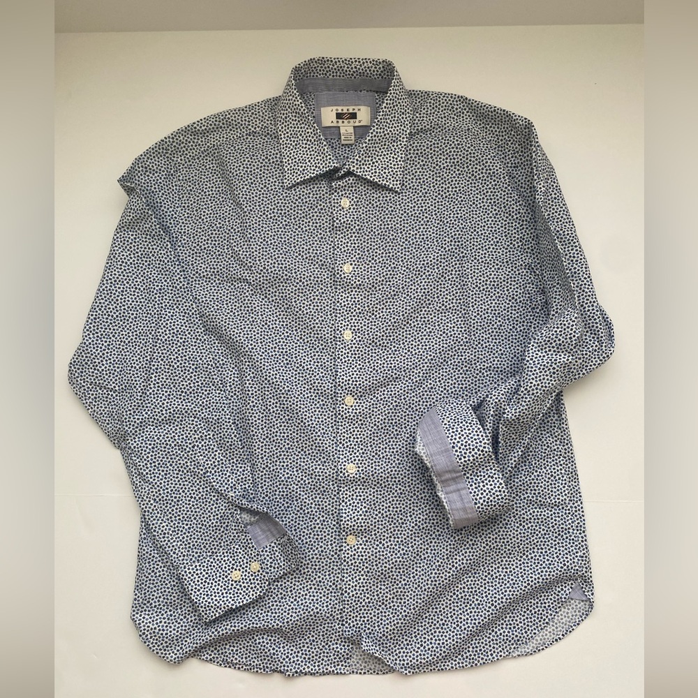 Joseph Abboud - Long Sleeve (patterned) Button Down, Blues